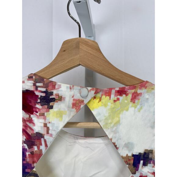 HUNTER BELL 8P  Anthropologie Kukka Tea Dress Open Back A-Line Floral Multicolor - Picture 9 of 12